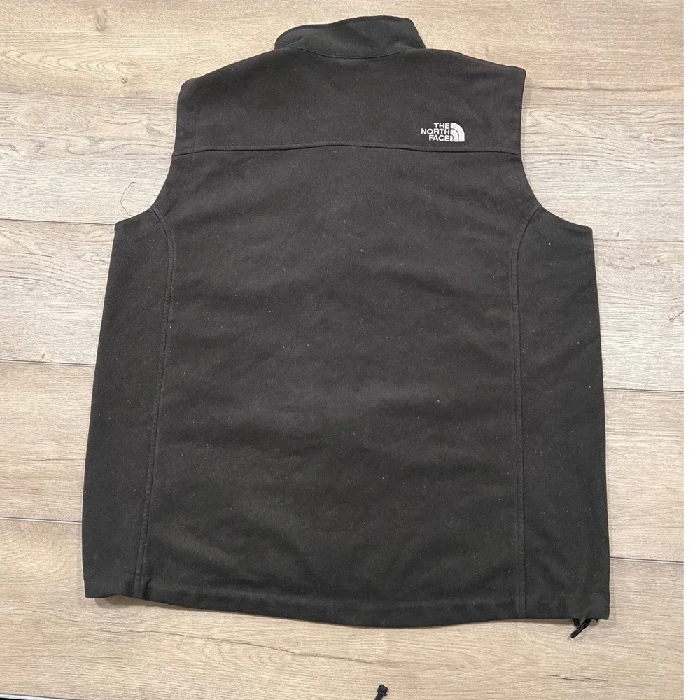 The North Face Mens Full Zip Fleece Vest Black Sleeveless Jacket Outdoor XL